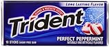 Trident Sugar Free Gum (Perfect Peppermint, 18-Piece, 3-Pack)