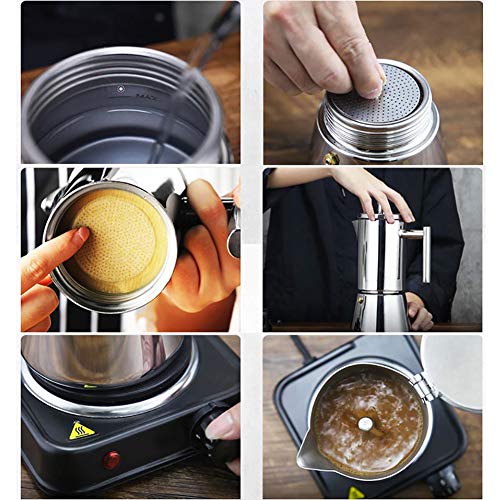 DYB Espressokocher Portable Moka Pot Induktion Home Kochfeld Moka Kaffeemaschine Kaffee Pot Büro Make Kaffeegerät… – Bild 6