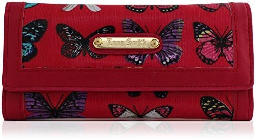 Genuine Ladies Anna Smith Butterfly print Patent Wallet Purse With GIFT BOX