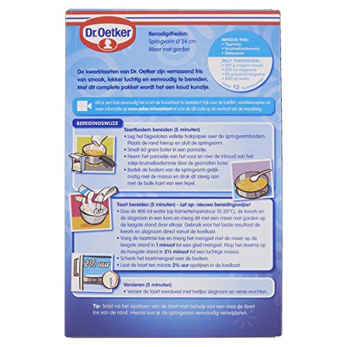 Dr.Oetker Kwarktaart Naturel, taartmix voor 12 taartpunten (408 g) - Afbeelding 3