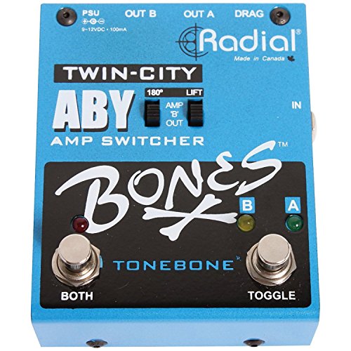 Radial Engineering Twin-City Bones ABY Amp Switcher/Selector w/ 2 Cables