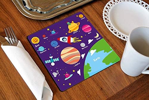 Furnishing Factory (MDF Wood Set of 2-10 X 10 inches) Placemat | Tablemat | Mouse Pad | Educational Board | Multipurpose Board for Kids
