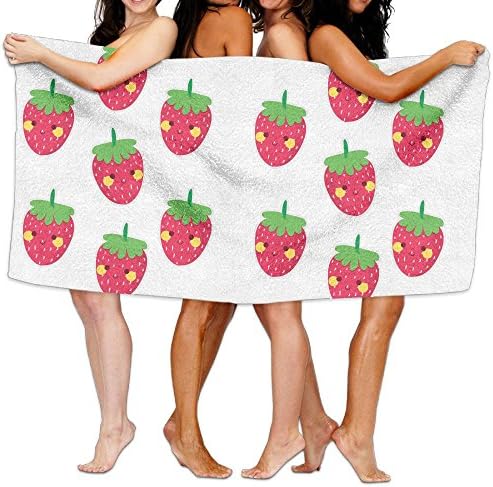 Unisex Bath Towels Cute Strawberries Large Towel Blanket Maximum Softness And Absorbency For Luxury Hotel &amp; Spa