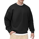THE GYM PEOPLE Men's Fleece Crewneck Sweatshirt Thick Loose fit Soft Basic Pullover Sweatshirt