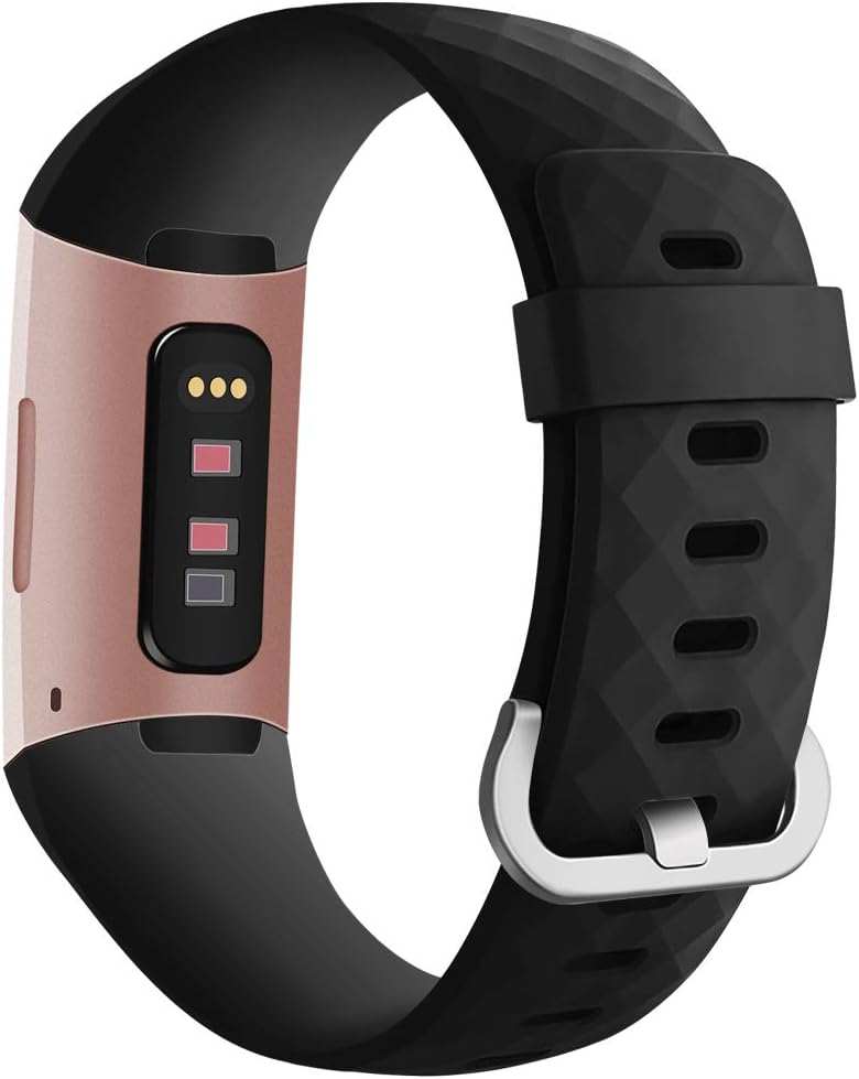 Goosehill Band Compatible for Fitbit Charge 3, Silicon Wristbands for Charge 3 SE Advanced Fitness Tracker, Adjustable Replacement Sport Strap for Women Men