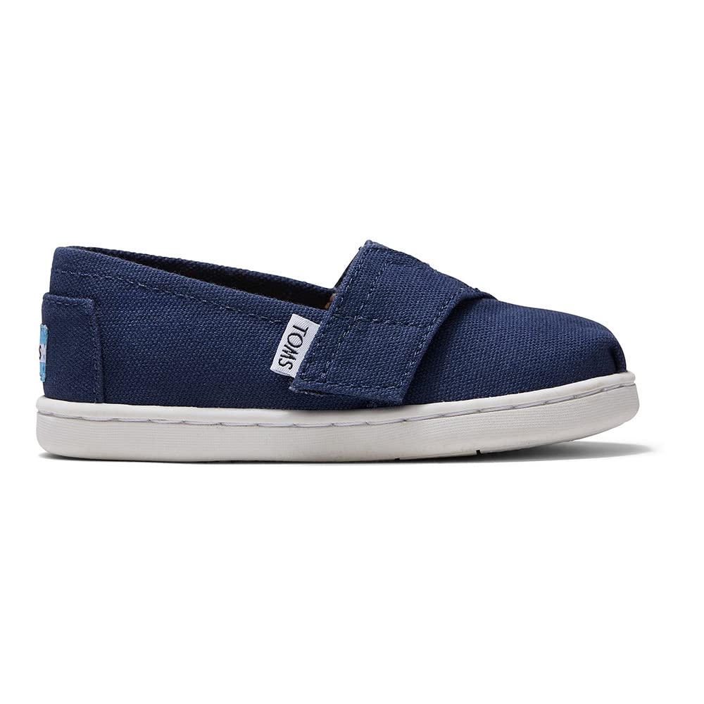 TOMS Unisex Kids Tiny Alpargata Loafer Flat, Navy, 3 UK Child