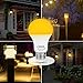 LOHAS LED Dusk to Dawn Sensor Light Bulb, 40W Equivalent A19 Yellow LED Bulbs 2000K, E26 Base, Auto on/off, 500 Lumens, Non-Dimmable(4 Pack)