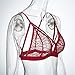 FAPIZI ♥ Lingerie ♥ Women Lingerie Floral Sheer Lace Bra Top Seamless Bralette Cup Wireless Bra (M, Red)
