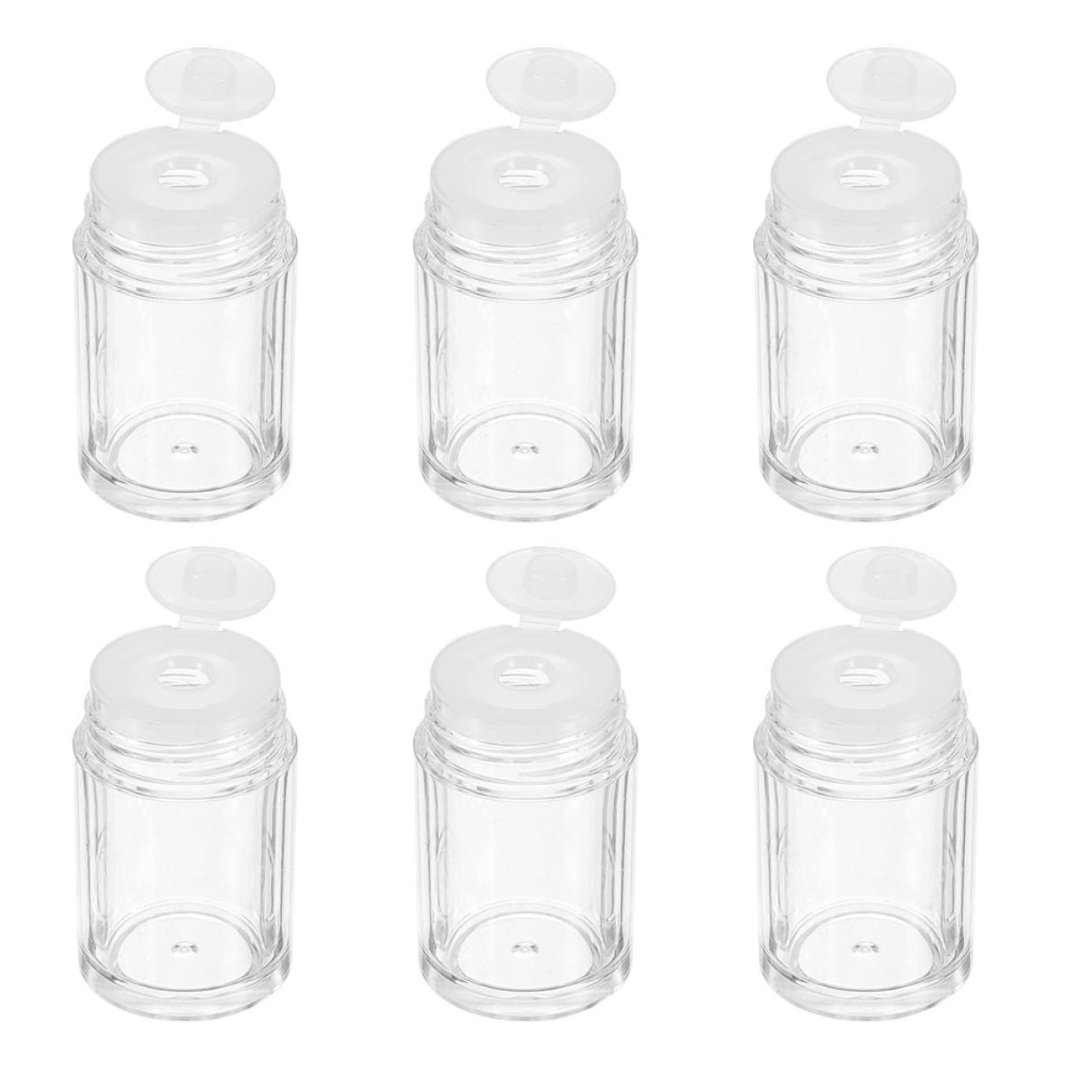 FRCOLOR 6pcs Loose Powder Bottle Cosmetic Jars Powder Storage Container Face Powder Container Loose Powder Container Empty Powder Bottle Powder Jar Small Filling Plastic Decorations Miss