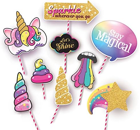 Magical Unicorn Theme Photography Backdrop and Studio Props. Great as Birthday Photo Booth Background - Image 5