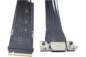 JMT M.2 NVMe M Key to Oculink 4i / SFF8611 Extension Cable PCIe4.0 X4 Gen3 4 Compatible with T10 / SAS-4 SFF-8612 (15cm)