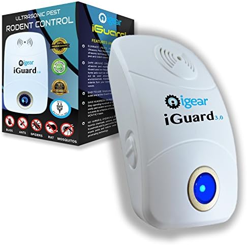 Premium Best iGear iGuard 3.0 Twice The Range Ultrasonic Insect Pest Repellent, Repel Mosquitos, Mice, Spider and Bugs. Mosquito Repeller (1)