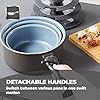 Tower Freedom T800201 7 Piece Cookware Set with Ceramic Coating, Stackable Design and Detachable Handle, Graphite…