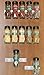DecoBros Spice Gripper Clips Strips Cabinet Holder - 6 Strips, Holds 30 Jars