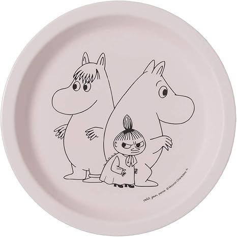 Amazon Co Jp Moomin ムーミン 18cmプレート ピンク Ptj ホーム キッチン