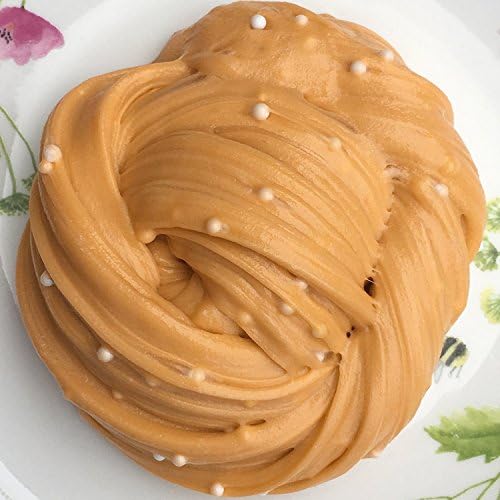 5oz PEANUT BUTTER FLUFFY SLIME FAT STRETCHY BUTTER SLIME NON TOXIC SAFE AND WASHABLE PUTTY STRESS RELIEF SENSORY KIDS TOY NO BORAX (5 oz) (50 g) FUNNY STRETCHY SMILEY YELLOW MAN. (5oz)