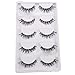 CJESLNA New 5 Pair Thick Crisscross Long False Eyelashes Fake Eye Lashes Voluminous Makeup