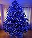 Twinkle Star 33 Ft 100 LED String Lights, Plug in String Lights 8 Modes Waterproof for Indoor Outdoor Christmas Tree Wedding Party Bedroom Blue