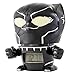 Bulb Botz Marvel 2021449 Avengers: Infinity War Black Panther Kids Night Light Alarm Clock with Characterised Sound | Black/Silver | Plastic | 5.5 inches Tall | LCD Display | boy Girl | Official