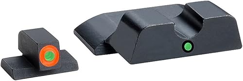 AmeriGlo Tritium I-Dot Green w/Orange Outline Sight Set