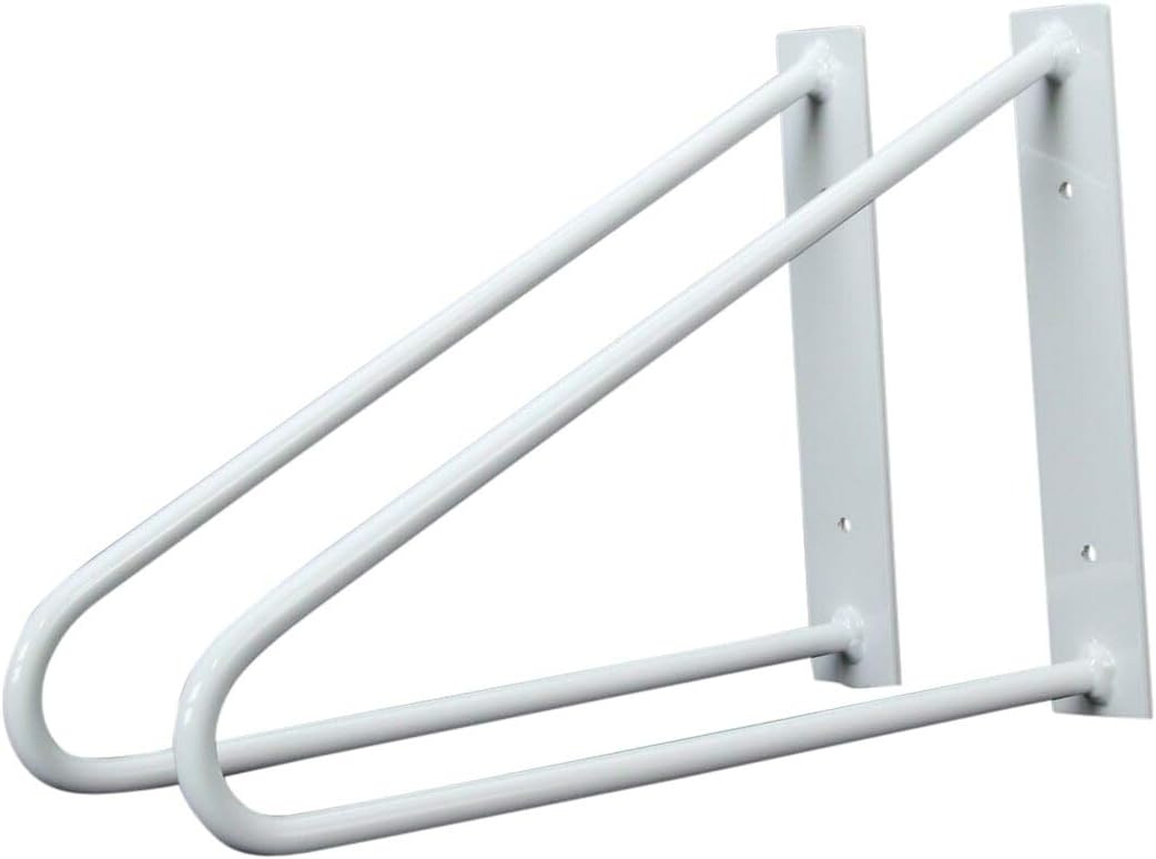 Pair of Floating Desk Brackets 22" Deep Desk (White) Amazon.co.uk