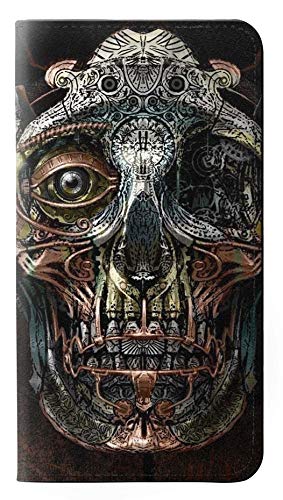 RW1685 Steampunk Skull Head PU Leather Flip Case Cover for Sony Xperia XZ2 Premium