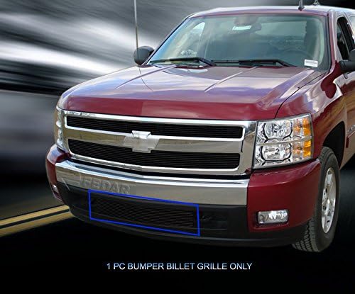 Fedar 2007-2013 Chevy Silverado 1500 Lower Bumper Billet Grille Grille 1-pc Set-Black