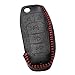 iJDMTOY (1) Black Leather 3D Key Fob Holder (only fit the flip blade key) For 2013-16 Ford Fusion, 2015-up Ford Mustang, Edge, F-150 & 2016-up Ford Explorer Intelligent Access Key