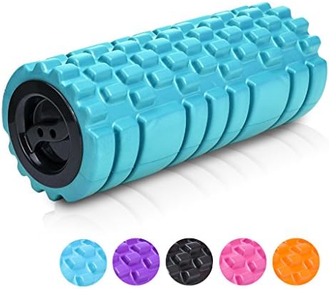 Longans Foam Rollers &amp; Trigger Point Roll For Deep Tissue Muscle Massage &amp; Myofascial Release, Aching Back and Leg 13"x5" - for Yoga (Blue)