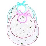 Designer Baby Bibs And Burp Cloth For Teething & Drooling. Double Circle Multi Layers, Waterproof, Absorbent, Soft Cute Baby Bibs To Protect Baby Dress. Personalized Baby Bibs For Baby Shower Gift.