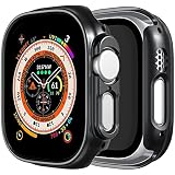 Miimall for Apple Watch Ultra 1 2 3 4 49mm Case PC Hard [Without Screen Protector] Full Body Anti-Scratch Shockproof Protector Case Accessories for Apple Watch Ultra4 3 2 1 49mm(Black)