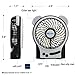 YoCoo Mini USB Fan 3 Modes Wind Speeds Rechargeable Portable Table Fan Electric Personal Fan with Cute Outer Ear LED Light Function - Battery Included - Black