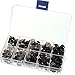 TOPWEL 100PCS(1 Box) 6-12mm 5 Sizes Solid Black Plastic Safety Noses Eyes for Sewing for Bear Doll of DIY