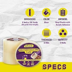 ATack Window Weather Seal Tape for Windows and