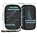 RFID Travel Passport & Document Organizer Zipper Case, Black
