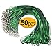 50 Pcs Lanyards Green Lanyard for Id Badges Nylon Lanyard Bulk Clip Swivel Hook for Office Id Badges Key Chains