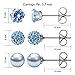 JEWELRIESHOP Birthstone Studs Earring Set Cubic Zirconia Rhinestones Crystal Ball Faux Pearl Stainless Steel Stud Earrings for Women Girl Jewelry Gift (6mm Round,3 Pairs)