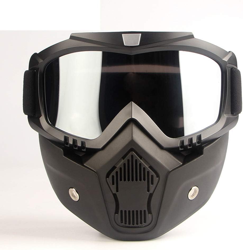 KIMTAN Detachable Wind Dust Proof Filter Respirator Mouth Face Mask Motorcycle Helmet Protective Eyewear Workplace Safety Wear