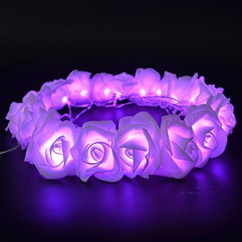 Rose flower fairy string lights 20 led battery operated…
