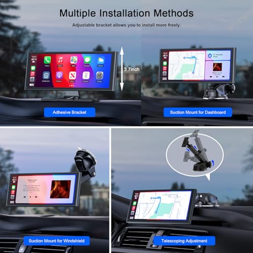 Avylet Wireless Car Play Screen for Apple Carplay & Android Auto, OTA Updates, 9.26" Portable Car Tablet with Backup Camera, Car Screen, GPS Navigation, Voice Control, Mirror Link, Bluetooth, FM, AUX