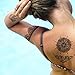 12 Sheets Henna Temporary Tattoos Stickers Fake Body Tattoos, 100+ Temp Tattoos Henna Tattoo Designs for Women Girls, Stick on Fake Tattoos, White & Black