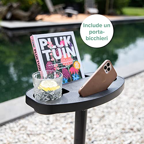 Vita5 Hammock with Stand - Adjustable Frame 290-330cm - Large 80% Cotton 20% Polyester Hammock for Garden, Patio, Balcony and Camping - Portable with Carry Bag