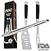 EOYIZW 3-Piece Grill Tool Set, Stainless Steel Grilling Tools Set, Heavy Duty BBQ Accessories: Extra Thick Barbecue Utensils Spatula, Fork, Tongs