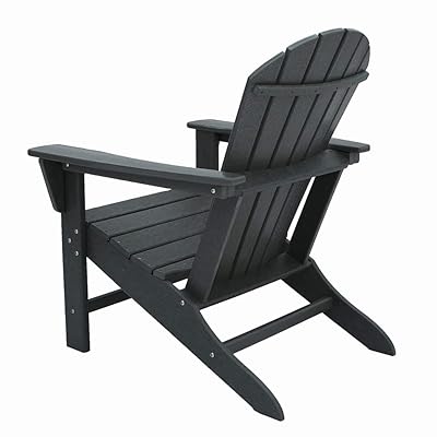 Buy Polykom Adirondack Chair Hdpe Outdoor Wood Plastic Lounge Beach Patio Rocking Lawn Chairs Lifetime For Outside Pool Furniture Seating Porch Weather Resistant Black Online In Indonesia B08ymwjyfk