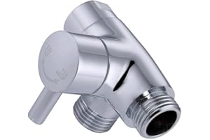 3-Way Shower Diverter Valve, Solid Metal Tee Splitter for Handheld & Fixed Showerhead - G1/2" Universal Chrome Finish