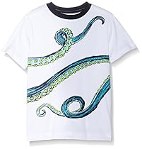 Gymboree Big Boys' Easy Summer Screen Tee, White, S