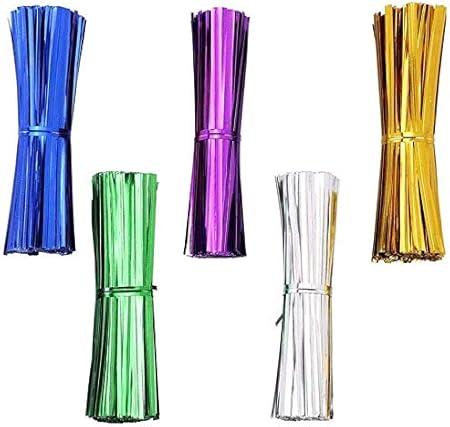 N A 4000 Stuck 4 Zoll Metallic Twist Krawatten 5 Farben Folie Twist Krawatten Zum Backen Party Geschenk Taschen Amazon De Kuche Haushalt