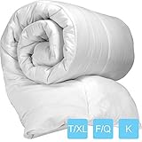 Premium Box Stitched All Season Down Alternative King Comforter Duvet Insert - (King, White)