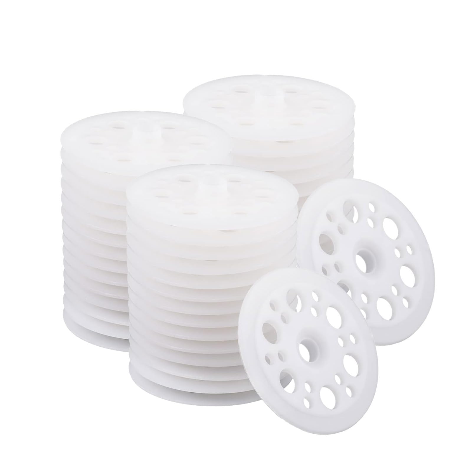 100 Pcs Insulation Washers, Tile Backer Board Washers for Fixing and Supporting Wall Ceiling Insulation Board Foam Panels Sheets for Screws Nail, White