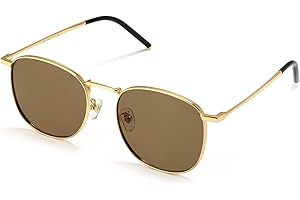 Veda Tinda Vision Trendy Women Polarized Oval and Polygon Square Sunglasses with Chain Small Metal Frames UV400 Protection